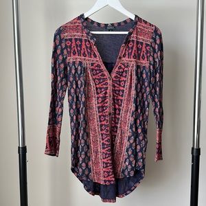 Lucky Brand Long-sleeve Shirt navy and red size small